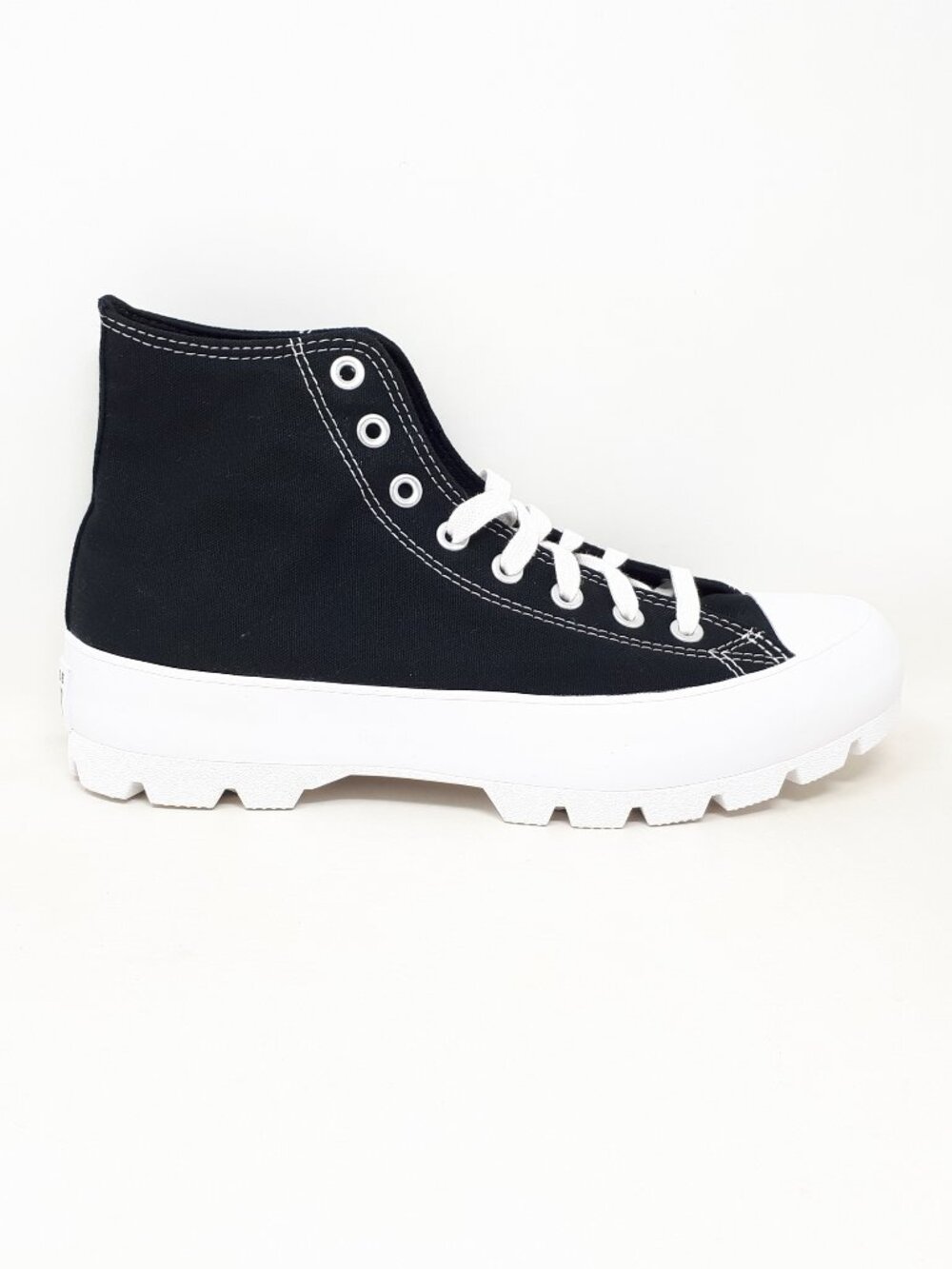 Converse Lugged High Chuck Taylor All Star Canvas Black Platform Shoe Womens 11